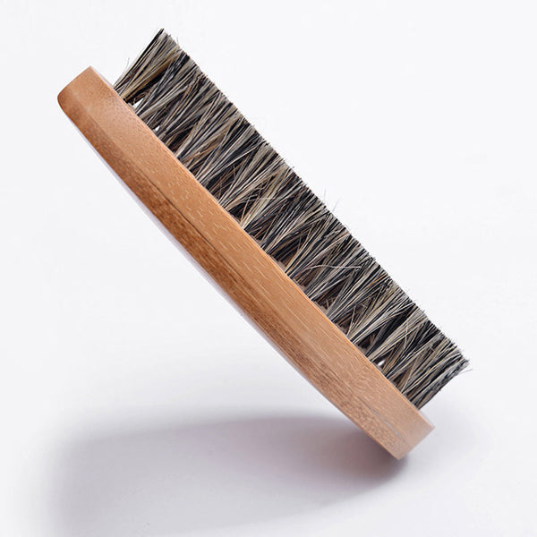 Men Hair Bristle Hard Wood Handle Beard Brush Set