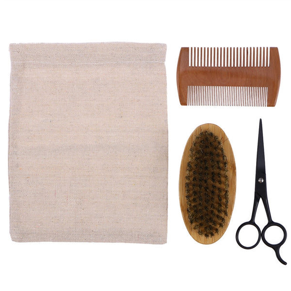 Men's Beard Grooming and Trimming Kit with bag.
